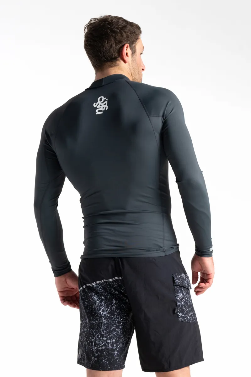 C-Skins Mens Long Sleeve UV Rash Vest Anthracite-3